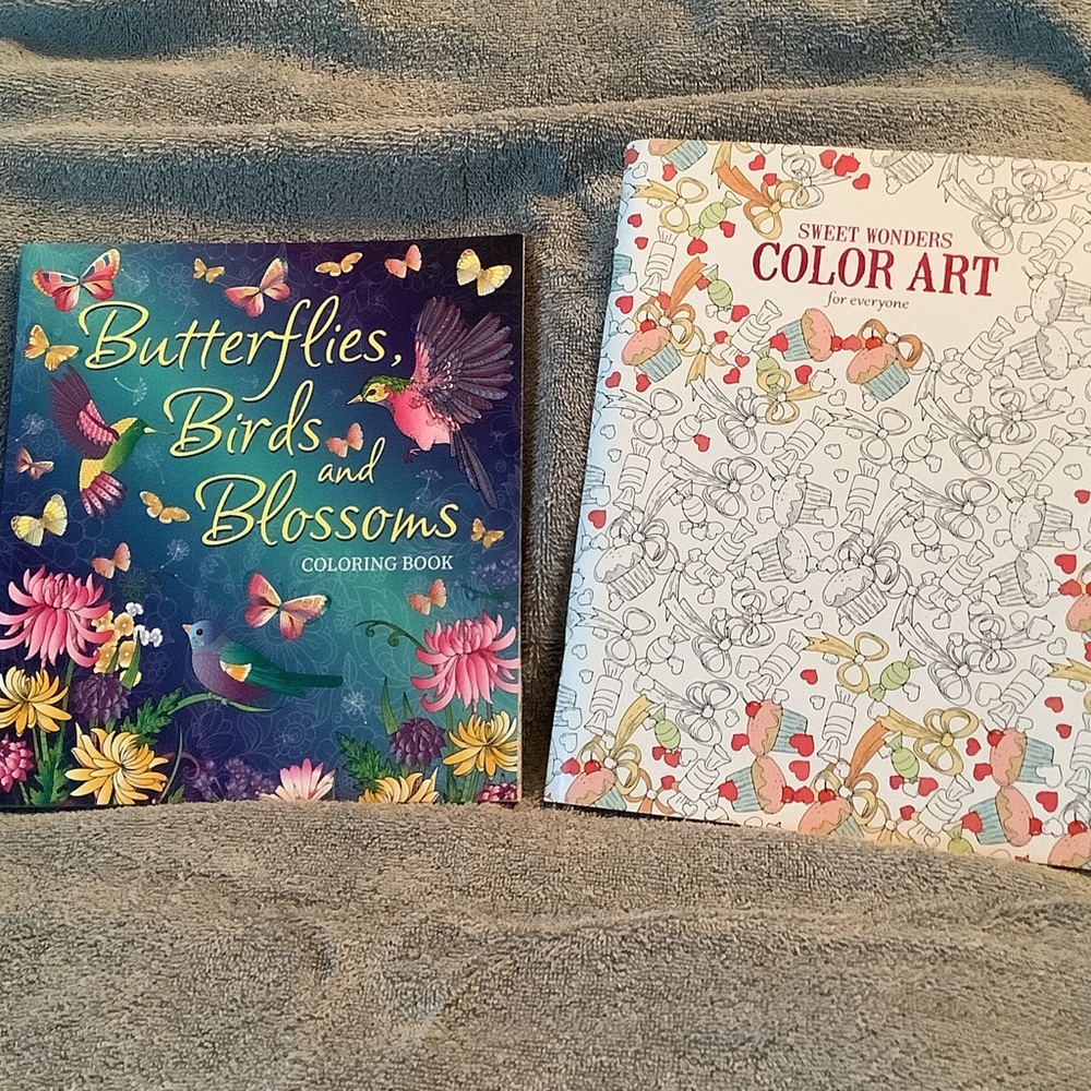 Butterflies, Birds and Blossoms Coloring Book + Sweet Wonders Color Art